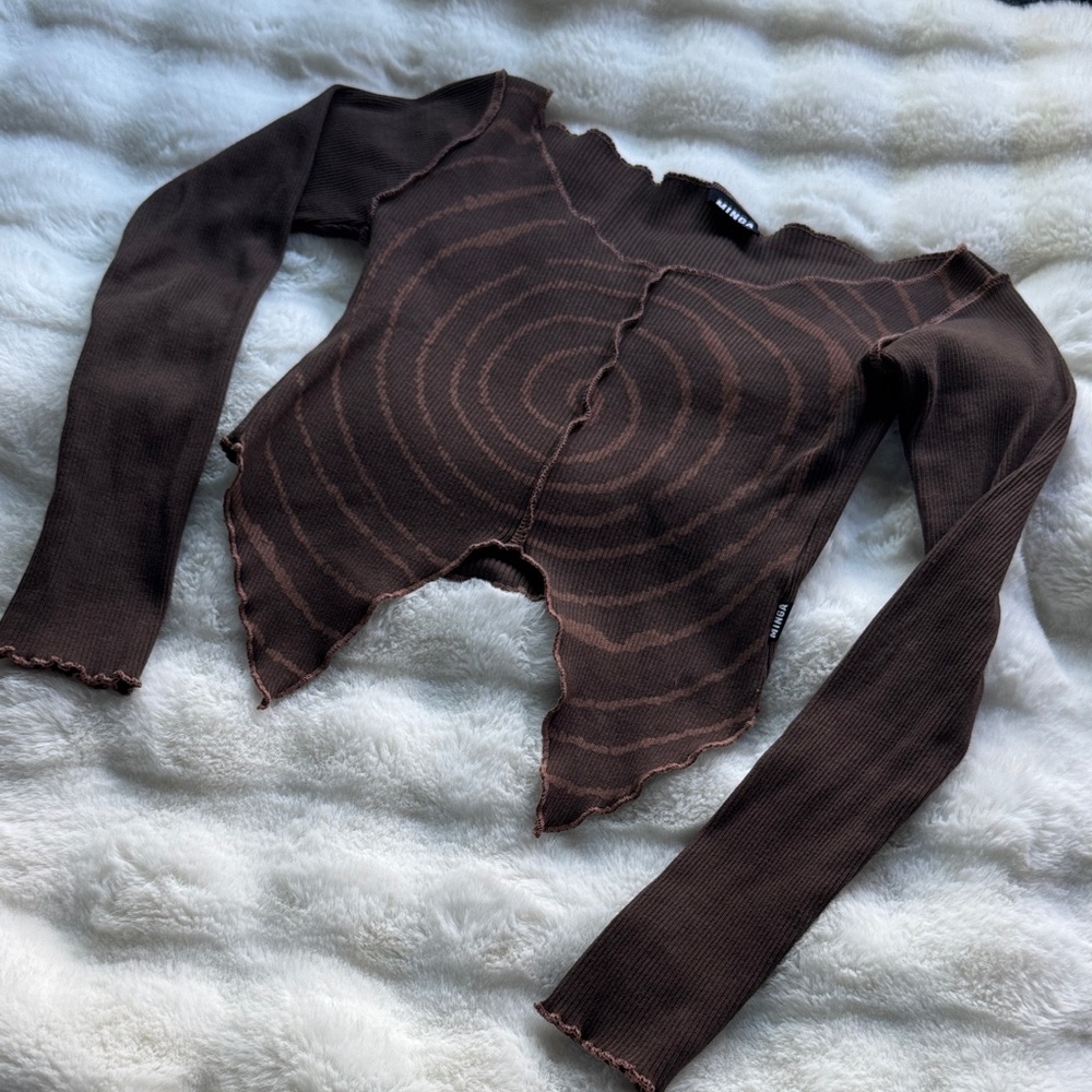 Minga London Brown Asymmetrical Sweater